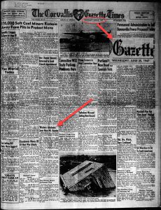 Corvallis Gazette Times June 25, 1947