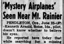 The second article about flying saucers