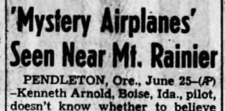 The second article about flying saucers